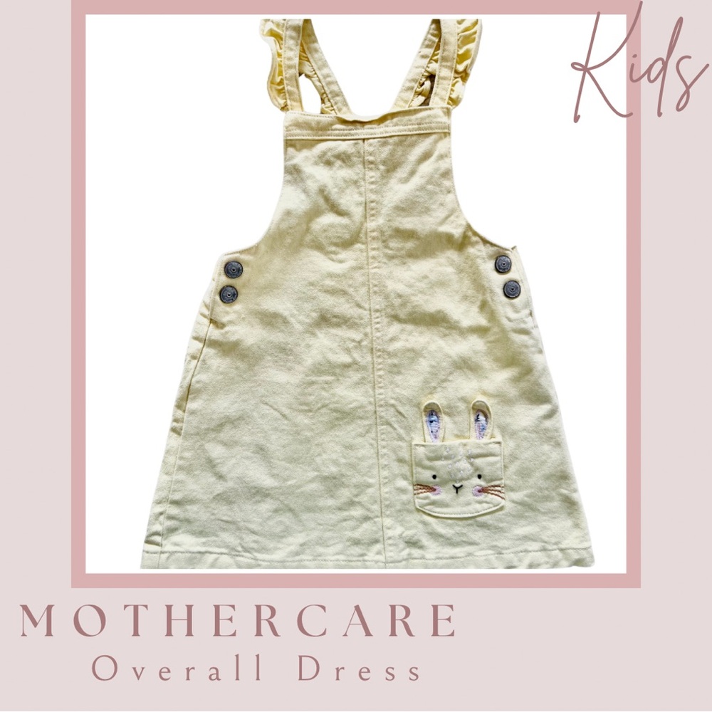 Mothercare Pale Yellow Overall Dress